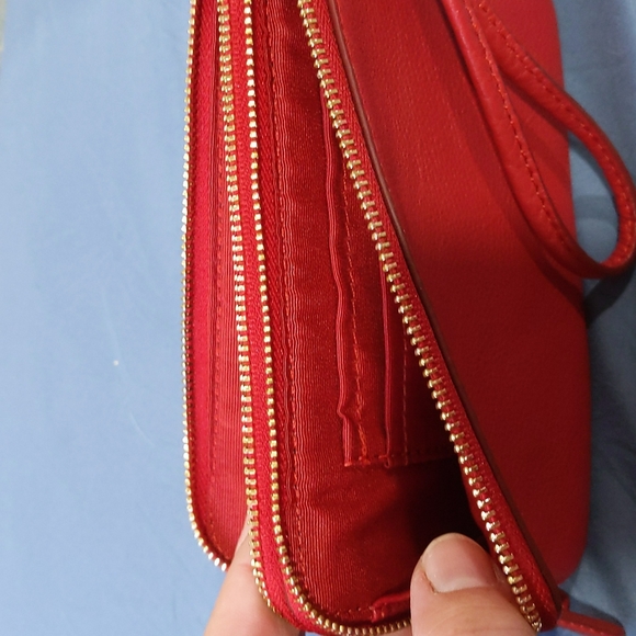 Small, red Coach wristlet - Picture 2 of 4